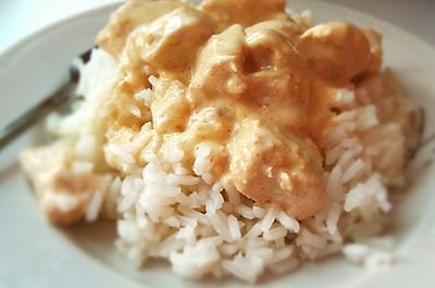 Курица в сырном соусе.