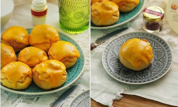 Шафрановые булочки с глазурью Шафрановые булочки с глазурью