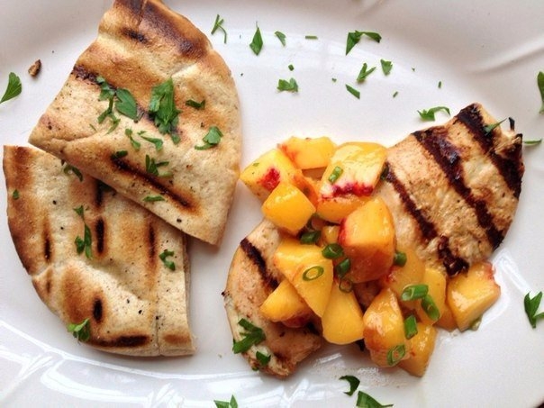 Курица с персиками Курица с персиками