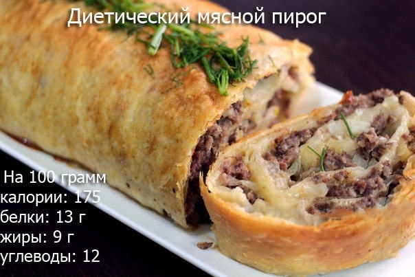 Диетический мясной пирог Диетический мясной пирог