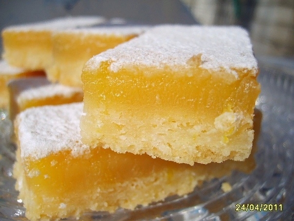 Пирожное "Лимонные полосочки".
