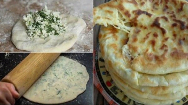 Хычины с сыром и зеленью!