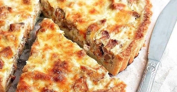 Киш с лисичками