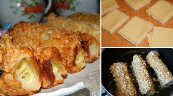 Горячие бутерброды-трубочки. Вкусный, необычный завтрак!