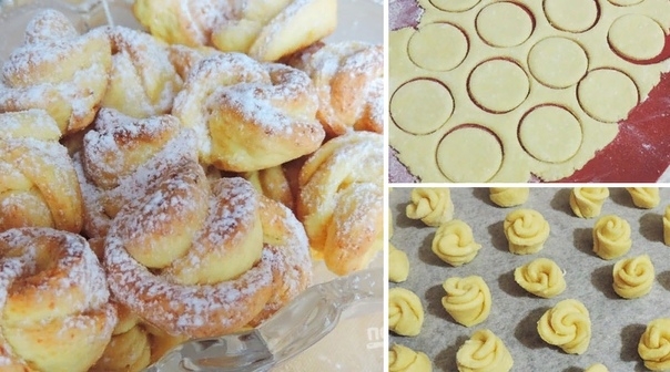Нежное печенье &laquo;Роза&raquo; из творожного теста! Готовится очень легко!