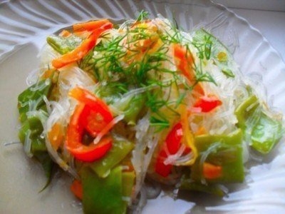Рисовая лапша с овощами (фунчоза) (на любой прием пищи)
