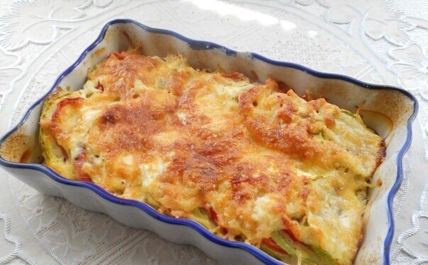 КАБАЧКИ ЗАПЕЧЁННЫЕ С ПОМИДОРАМИ И СЫРОМ