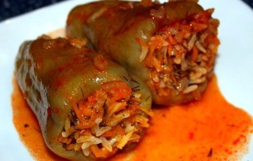 Перец фаршированный рисом и овощами Перец фаршированный рисом и овощами