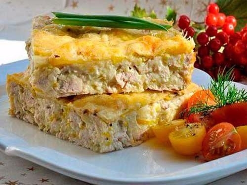 Запеканка из курицы и кабачков Запеканка из курицы и кабачков
