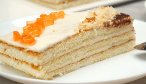 Бисквитный торт «5 ложек»: быстрый и невероятно вкусный