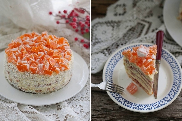 Торт с игристым вином и лукумом Торт с игристым вином и лукумом