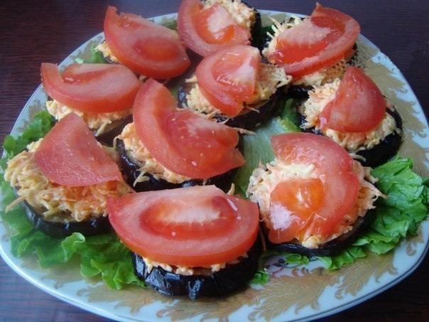 Пикантная закуска из баклажан с сыром