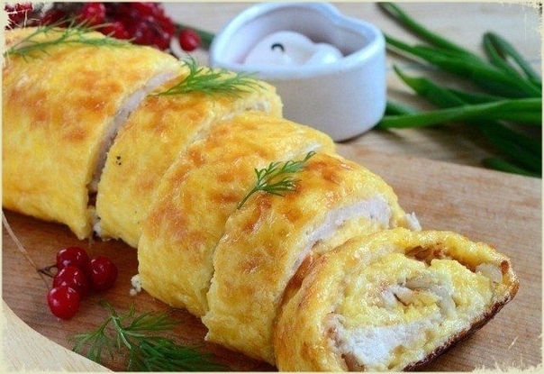 КУРИНЫЙ РУЛЕТ С СЫРОМ КУРИНЫЙ РУЛЕТ С СЫРОМ