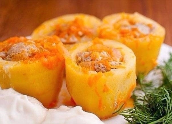 Фаршированный картофель.