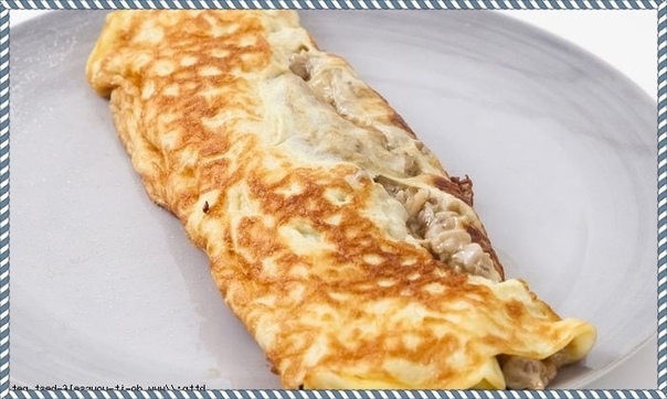Омлет с вешенками