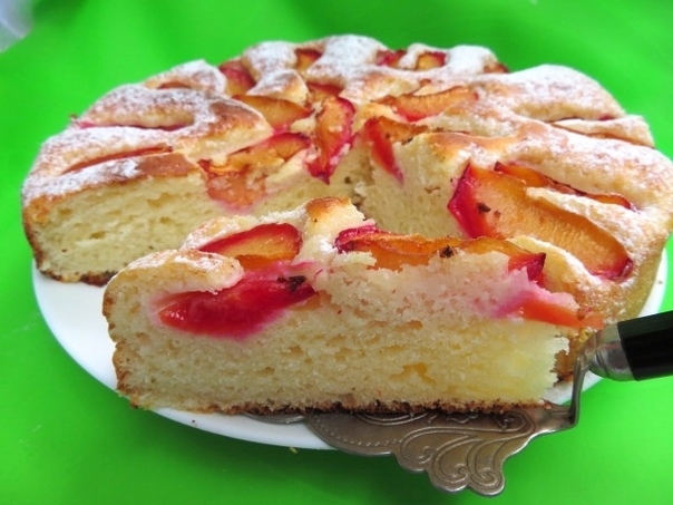 Сливовый пирог (творожное тесто !!!)
