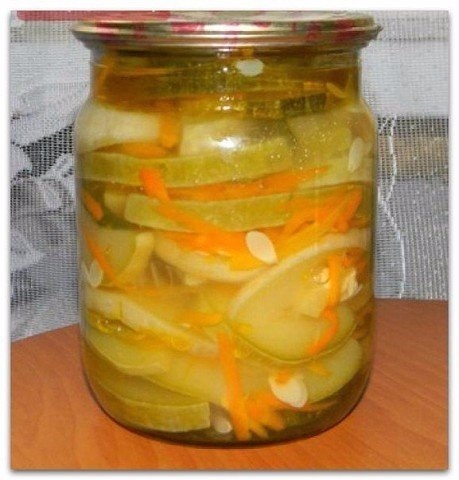 Кабачки, консервированные с морковью
