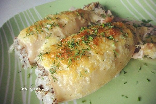 Фаршированные кальмары.