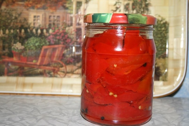 Перец маринованный половинками за 15 минут