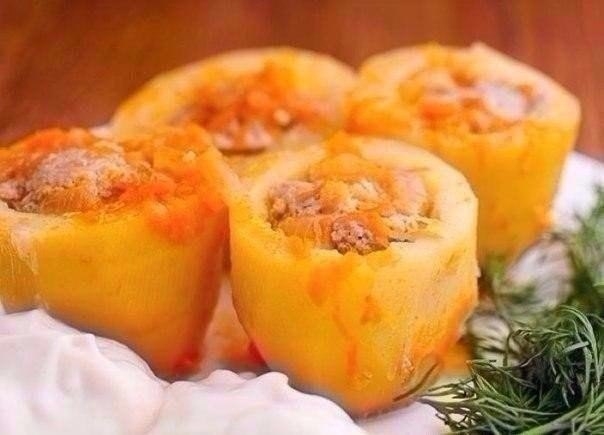 Простая и вкусная фаршированная картошечка