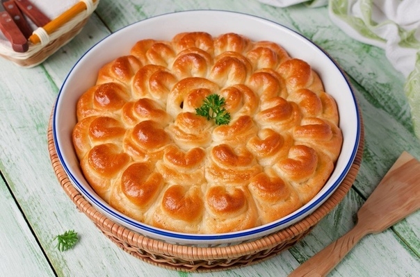 Пирог с мясом &laquo;Хризантема&raquo;