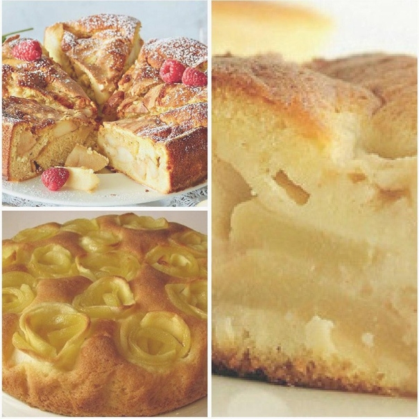 Шарлотка с яблоками и ванилью