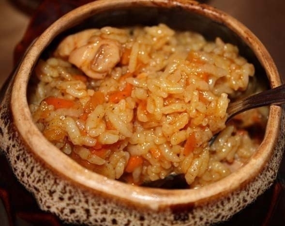 Плов в горшочках с курицей