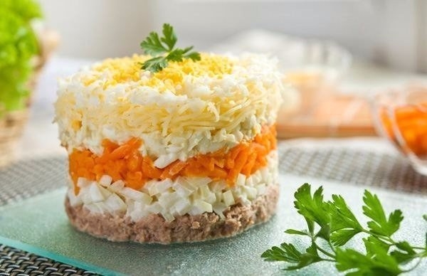 Салат "Мимоза" с тунцом - диетический вариант!