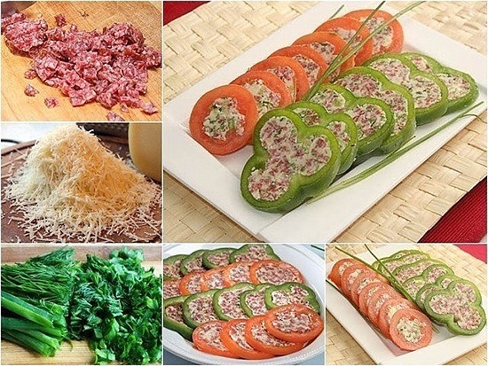 Рецепт - Закуска из перцев и томатов.