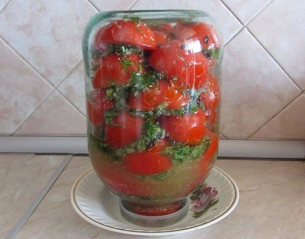 Помидоры по корейски, быстро, вкусно