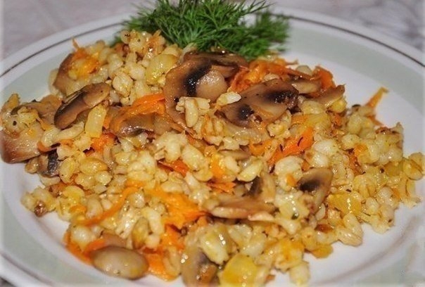 "Перловая каша с грибами"