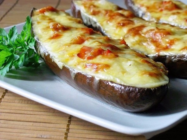 Лодочки из баклажанов Лодочки из баклажанов