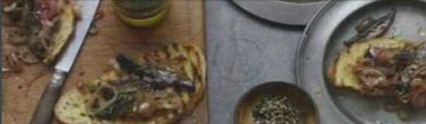 ТОСТЫ С КАРАМЕЛИЗОВАННЫМ ШАЛОТОМ И ГРИБАМИ
