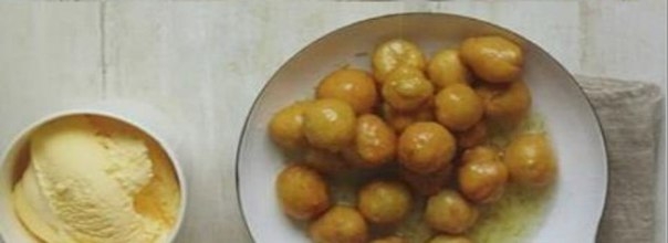 Пончики по - ливански с медовым мороженым