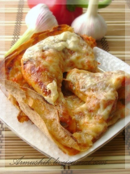 Курица на лаваше по-армянски Курица на лаваше по-армянски