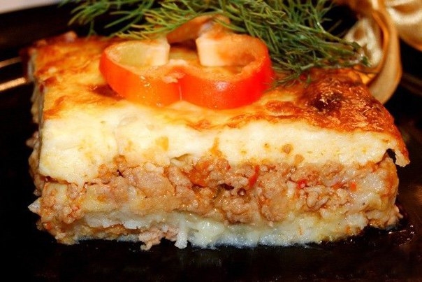 Картофельная запеканка с соусом "Бешамель"