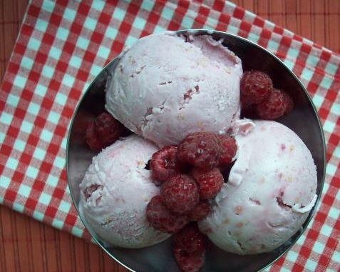 Мороженое из сгущенки, сметаны и малины Мороженое из сгущенки, сметаны и малины