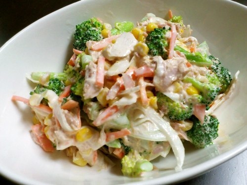 Салат с брокколи и тунцом/Broccoli and Tuna Salad.
