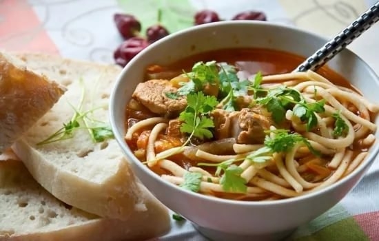 Лагман с курицей. Лагман с курицей.