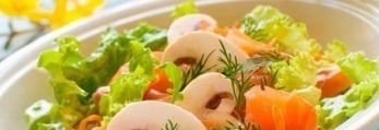 Салат из семги с шампиньонами Салат из семги с шампиньонами