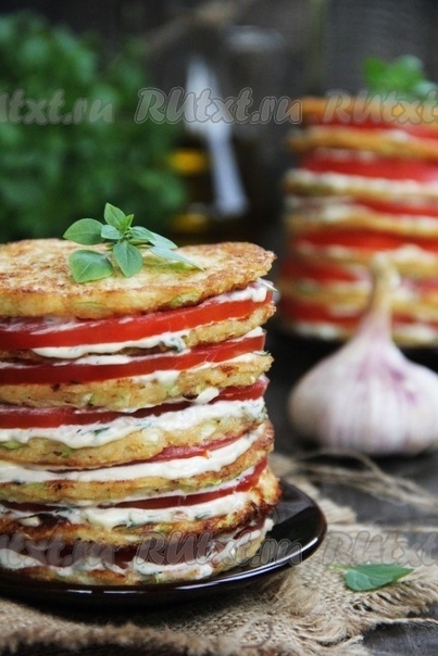 Кабачковый торт с помидорами и чесноком от nichka
