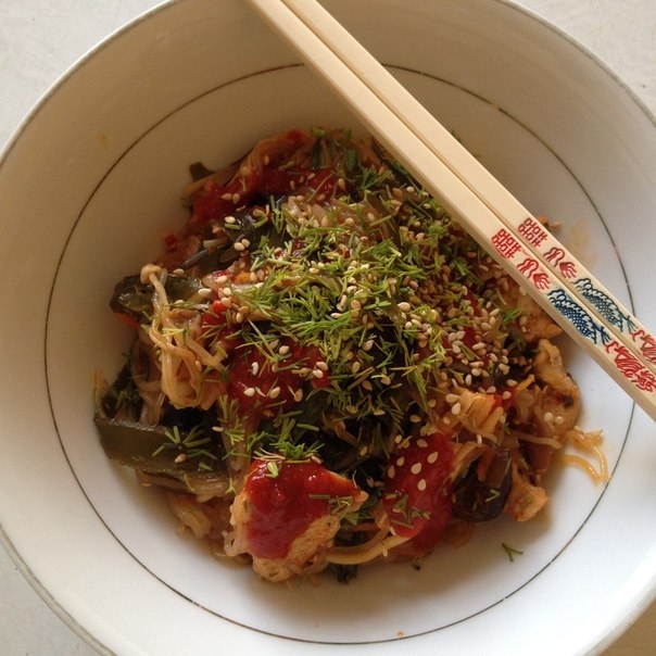 Рецепт приготовления китайская лапша с курицей