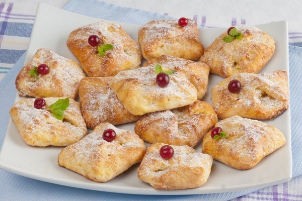 Творожное печенье с начинкой к чаю