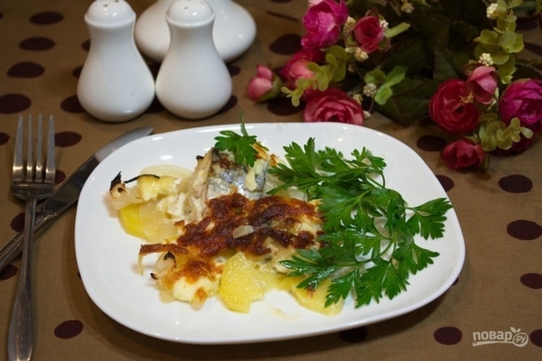 Скумбрия кусочками в духовке Скумбрия кусочками в духовке