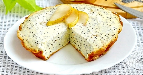 Творожная запеканка с грушей и маком Творожная запеканка с грушей и маком