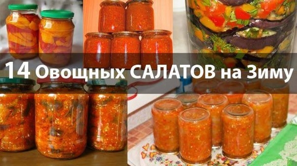 14 овощных Салатов на зиму.