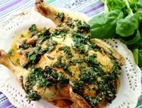 Курица с пряными травами из духовки