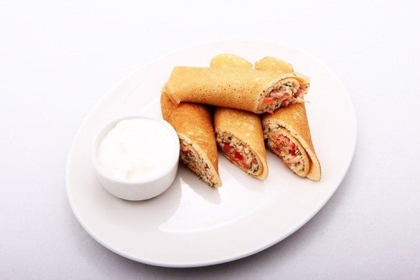 Острые блины с перцем, чесноком и