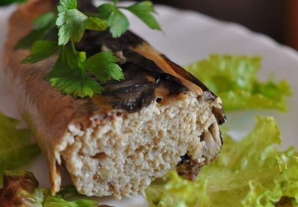 Фаршированная скумбрия со шпинатом