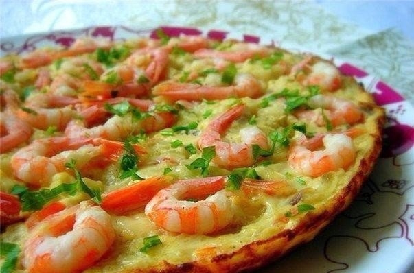 Испанская tortilla с креветками и Испанская tortilla с креветками и